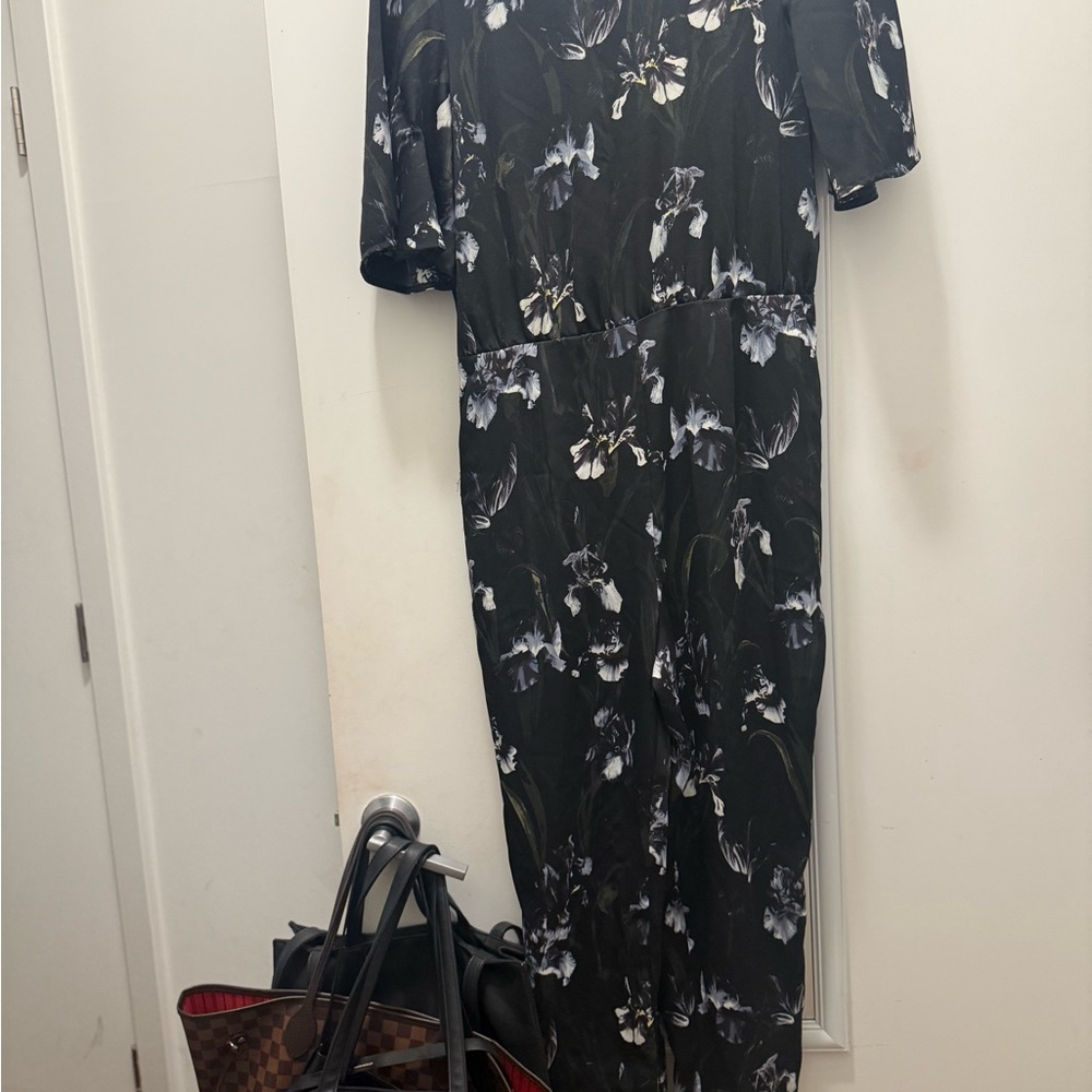 H&M Black FloralJumpsuit